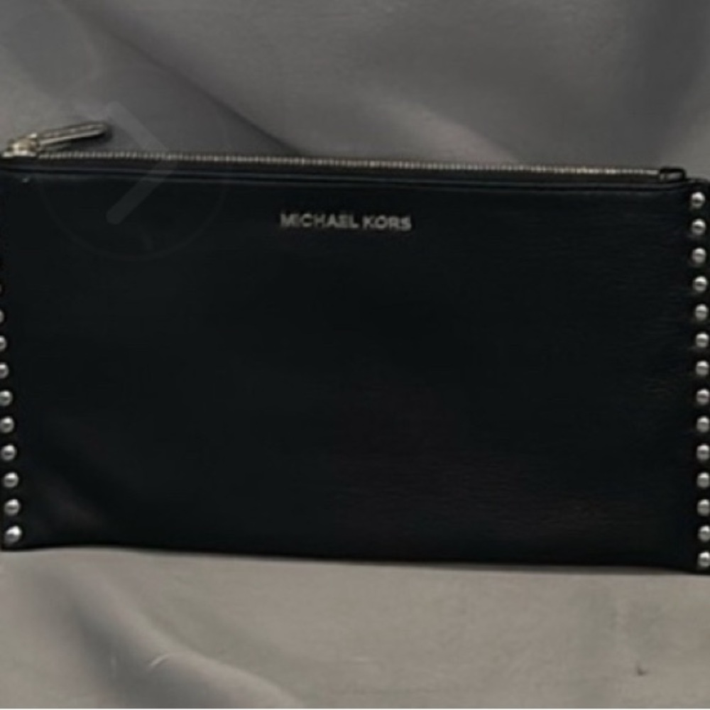 MICHAEL KORS Signature Adele Black Leather wristlet - Picture 3 of 3